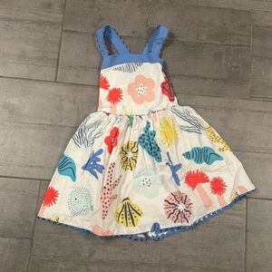 Boden Blue and Red Floral Kids Dress